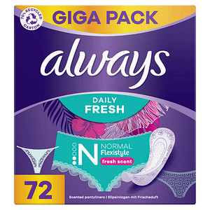 always Slipeinlagen Daily Fresh Flexistyle Normal , 72 St. von Always