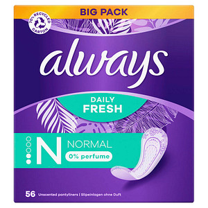 always Slipeinlagen Daily Fresh Normal, 56 St. von Always