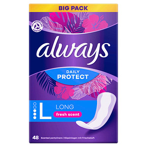 always Slipeinlagen Daily Protect Long für Slip, 48 St. von Always