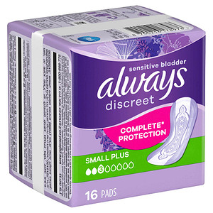always Inkontinenzeinlagen discreet Complete Protection Small Plus für Slip, 16 St. von Always