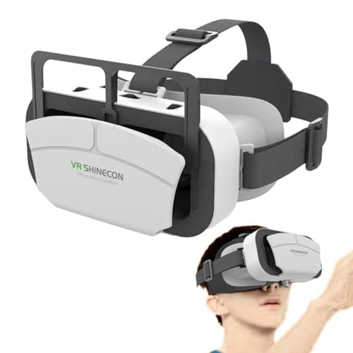 Alwida VR-Brille – Telefon-VR-Headset | Verstellbares VR-Headset | Klares Virtual-Reality-Headset für VR-Spiele und - | VR-Brille für 4,5-7,0-Zoll-Handys, Geschenk für Kinder und Erwachsene von Alwida