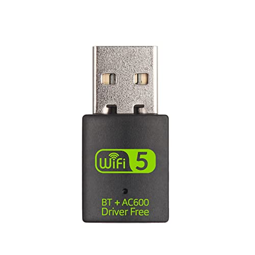 USB WiFi Bluetooth Adapter, 600Mbps Dual Band 2.4/5GHz Wireless Network Card, USB WiFi Dongle for PC/Laptop/Desktop, Support Windows XP/7/8.1/10 von Alwong