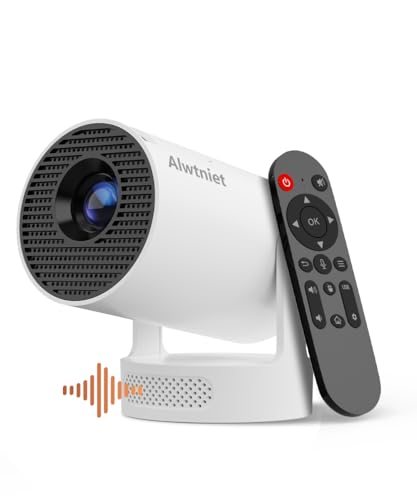 Alwtniet Mini Projektor, Mini Beamer 4K Unterstützt, Wi-Fi 6 und Bluetooth 5.4, 5W Lautsprecher, Automatischer Trapezkorrektur, 180° drehbar, tragbarer Projektor für Zuhause und draußen Android 11 Alwtniet Mini Projektor, Mini Beamer 4K Unterstützt, Wi-Fi 6 und Bluetooth 5.4, 5W Lautsprecher, Automatischer Trapezkorrektur, 180° drehbar, tragbarer Projektor für Zuhause und draußen Android 11 von Alwtniet