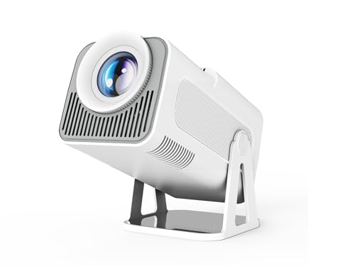Alwtniet Beamer 4K Offiziell Netflix Apps Lizenziert, 320 ANSI Mini Smart Beamer mit WLAN und Bluetooth, ChatGPT Sprachassistent Heimkino Tragbarer Projektor für Handy Beamer Klein (HY320 NTV Weiß) von Alwtniet