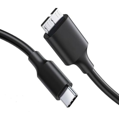 AlyKets Micro USB 3.0 Kabel, USB 3.0 Typ C Stecker auf Micro B Kabel Kompatibel mit WD My Passport and Elements Portable Externe Festplatte, für Toshiba, Seagate, Samsung, Kamera Festplatte und mehr von AlyKets