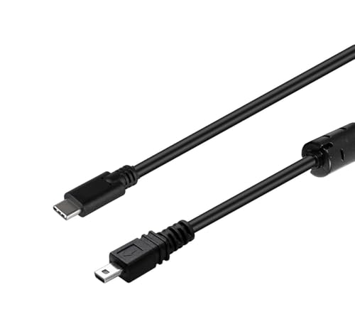 AlyKets Typ C zu Mini 8-Pin USB Kabel, USB Bildübertragung Ladekabel mit USB-C Stecker UC-E6 UC-E16 UC-E17 für ausgewählte Nikon Coolpix/DSLR Kameras für PC, iPhone 15, Smartphone, MacBook von AlyKets