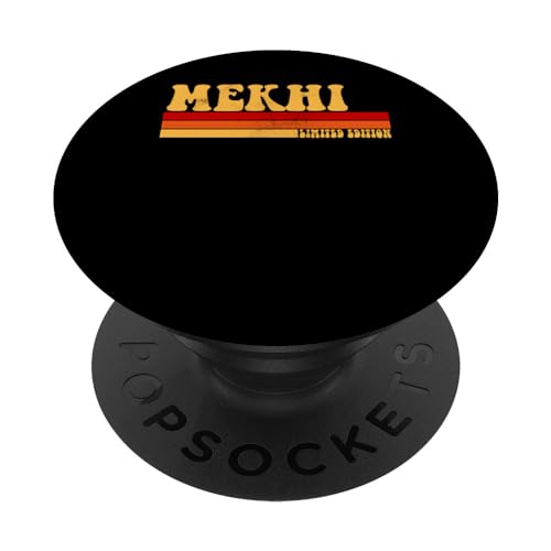 MEKHI Name Personalisierte Idee Herren Retro Vintage MEKHI PopSockets mit austauschbarem PopGrip von AmaStyle Co.