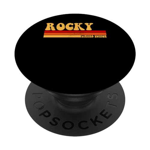 Rocky Name Personalisierte Idee Herren Retro Vintage Rocky PopSockets mit austauschbarem PopGrip von AmaStyle Co.