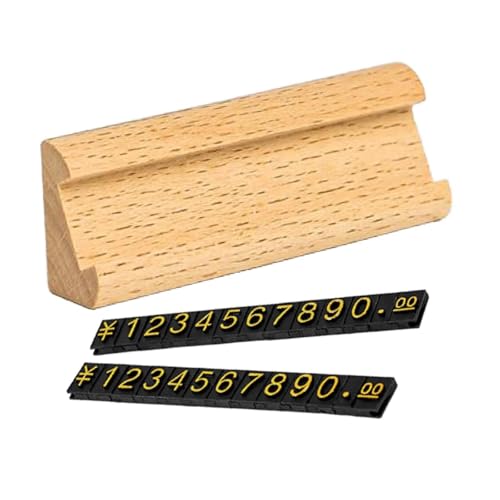 Amagogo Preisschilder Verstellbare Preisschilder Halter Ständer Etikett Holzausstellungsständer für Juweliergeschäft, Hellgelbgold Amagogo Preisschilder Verstellbare Preisschilder Halter Ständer Etikett Holzausstellungsständer für Juweliergeschäft, Hellgelbgold von Amagogo