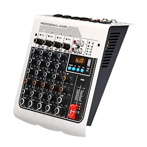 Amagogo Professioneller Audio-Mixer, Mischpult USB-MP3-Computereingang 6-Kanal-Aufnahmeeingang für -Webcast-Musikaufnahmen von Amagogo
