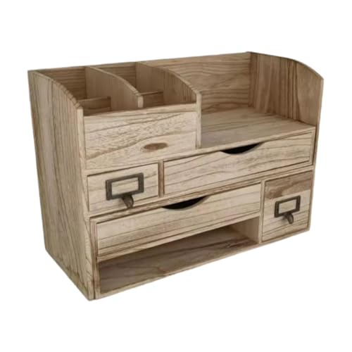 Amagogo Schreibtisch-Organizer mit Schubladen, Aufbewahrungsbox aus Holzregal mit mehreren Fächern, mehrschichtiges Schubladenregal für Kosmetikbriefe Amagogo Schreibtisch-Organizer mit Schubladen, Aufbewahrungsbox aus Holzregal mit mehreren Fächern, mehrschichtiges Schubladenregal für Kosmetikbriefe von Amagogo