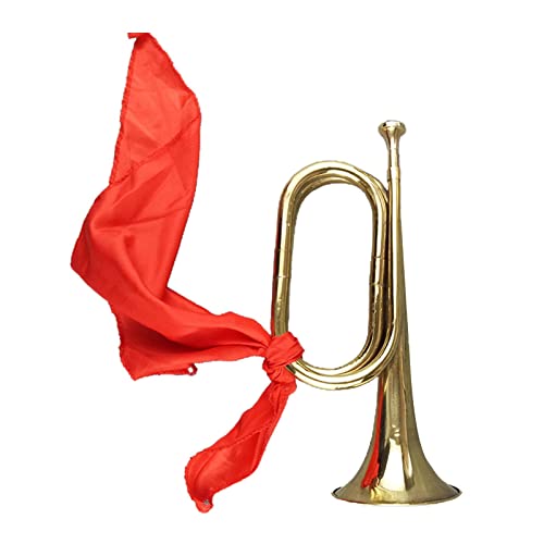 Amagogo Tragbare Kavallerie-Trompete, Musikinstrument, Orchesterblaser, Standard-Trompete, für Auftritte, Anfänger, Trainingsprofis von Amagogo