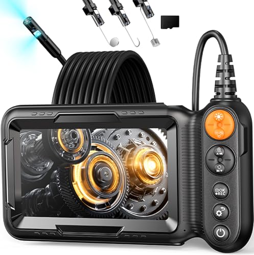 Endoskopkamera mit Licht 10m, Dual Lens Endoskop Digital Rohrkamera 5 Zoll IPS Bildschirm, 1080P HD Inspektionskamera mit 8+1 LED und 32 GB Karte,8mm IP67 Wasserdichte Kanalkamera KFZ Abfluss Werkzeug Endoskopkamera mit Licht 10m, Dual Lens Endoskop Digital Rohrkamera 5 Zoll IPS Bildschirm, 1080P HD Inspektionskamera mit 8+1 LED und 32 GB Karte,8mm IP67 Wasserdichte Kanalkamera KFZ Abfluss Werkzeug von Amailtom