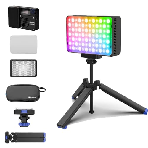 Amaran Ace 25c Kit RGBWW LED-Videolicht mit 360° Farbsteuerung, 32W Boost-Modus (2300K-10000K CCT), 1500 Lux@1m, 4500mAh Akku & PD Charging, kompaktes Reise-Licht-Kit für Mobile Creators von Amaran