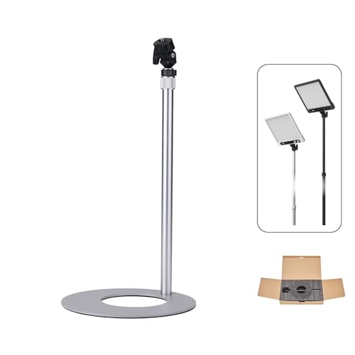 Amaran Base Stand Aluminium-Tischständer Verge - Gewichtete Basis, Höhenverstellbar 55-87CM für 1/4-20 Zoll Beleuchtung, Kameras, Streaming-Ausrüstung, Silber Amaran Base Stand Aluminium-Tischständer Verge - Gewichtete Basis, Höhenverstellbar 55-87CM für 1/4-20 Zoll Beleuchtung, Kameras, Streaming-Ausrüstung, Silber von Amaran
