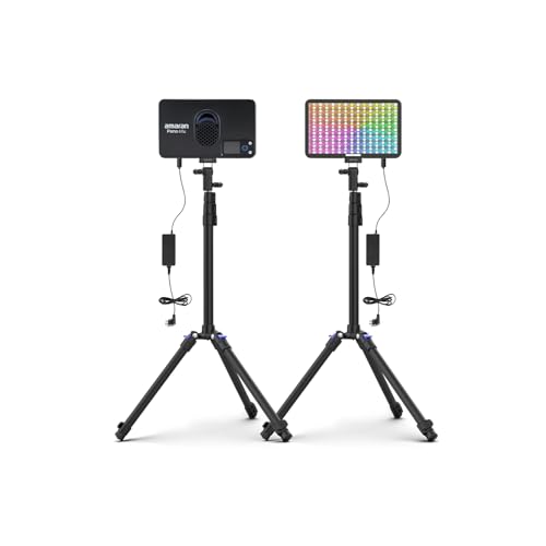 amaran Pano 60c 2-Light Kit 60W RGBWW Vollfarb-Panelleuchten-Set, 22.220 Lux @ 0,5m, USB-C PD betrieben, Inklusive Softbox, Grids, Diffusoren, Stative & Tragetasche für Fotografie & Video - Anthrazit amaran Pano 60c 2-Light Kit 60W RGBWW Vollfarb-Panelleuchten-Set, 22.220 Lux @ 0,5m, USB-C PD betrieben, Inklusive Softbox, Grids, Diffusoren, Stative & Tragetasche für Fotografie & Video - Anthrazit von Amaran