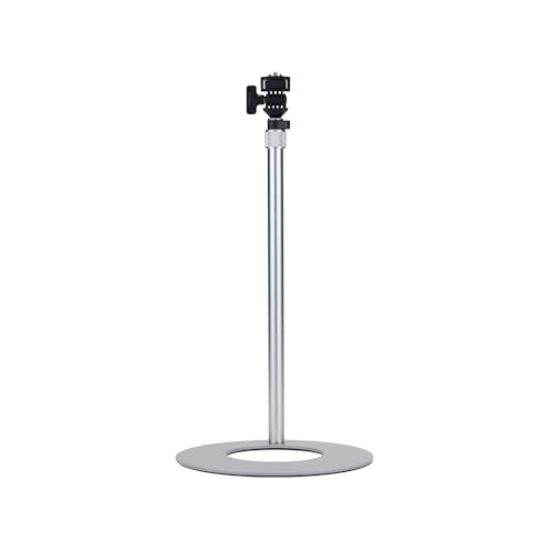 amaran Tischstativ – Höhenverstellbares Desktop-Lichtstativ mit 1/4"-20 Schraubgewinde, Neigungsverstellung und beschwertem Sockel für Streaming, Fotografie und Videoproduktion – Silber von Amaran
