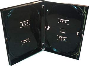 10 x Amaray Multi DVD-Hüllen – 4-Wege-Multibox in Schwarz für 4 Discs in Dragon Trading Verpackung von Amaray