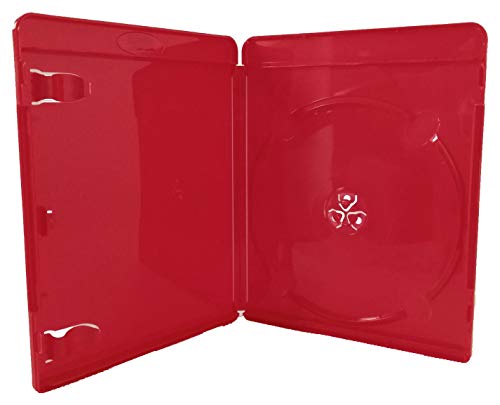 25 Blu Ray Hüllen 11 mm Rot für 1 Bluray,DVD,CD Disc Hülle Box ähnlich Amaray von Amaray