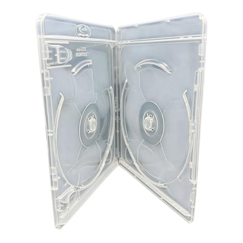 50 x Amaray Vortex Eco-Lite Double 3D Clear 2-Disc Blu-ray Hüllen in Dragon Trading Verpackung von Amaray