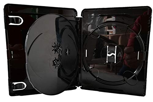 Amaray 6 Blu Ray Hüllen Schwarz 4 K Ultra HD für 3 Bluray,DVD Disc 15 mm Leerhülle Amaray 6 Blu Ray Hüllen Schwarz 4 K Ultra HD für 3 Bluray,DVD Disc 15 mm Leerhülle von Amaray
