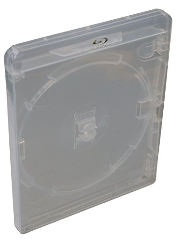 Amaray Blu Ray Hülle mit Transparenten Bluray Logo Transparent für 1 Bluray,DVD 50 Hüllen passend für Playstation 3 ohne Logo von Amaray