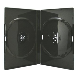 Amaray DVD Hüllen schwarz für 2 Discs, Face to Face, 50 Stück von Amaray