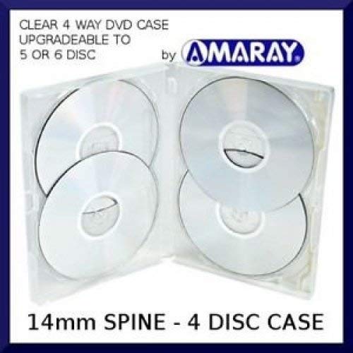 Amaray Multi DVD-Hülle für 4 DVDs, transparent, 5 Stück von Amaray