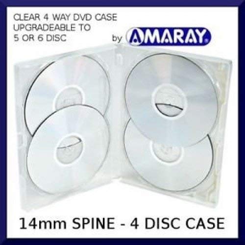 Amaray Multi DVD-Hülle für 4 DVDs, transparent, 5 Stück Amaray Multi DVD-Hülle für 4 DVDs, transparent, 5 Stück von Amaray