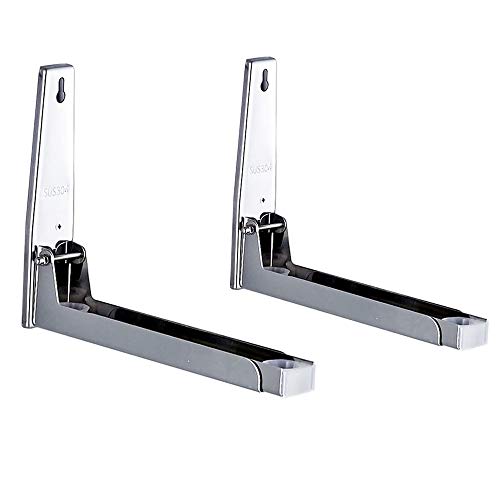 2 Stück Mikrowellenhalterung Wand aus Edelstahl, Universal Mikrowellen Halterung,Faltbare Mikrowelle Ständer Halter, für Mikrowelle, Backofen 2 Stück Mikrowellenhalterung Wand aus Edelstahl, Universal Mikrowellen Halterung,Faltbare Mikrowelle Ständer Halter, für Mikrowelle, Backofen von Amasawa