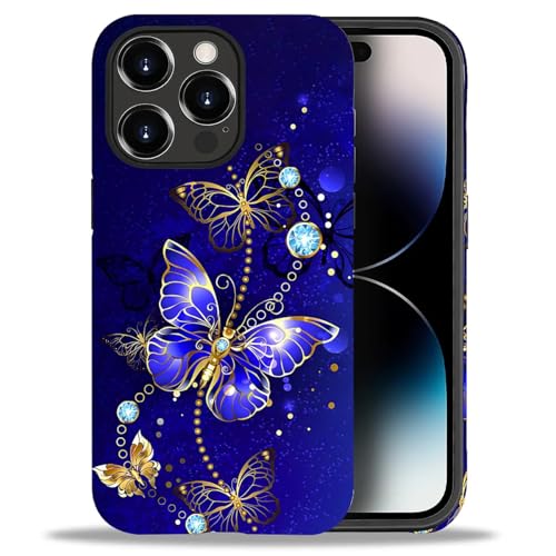 Amasnay Schutzhülle kompatibel mit iPhone 15 Pro Max, blaue Schmetterlings-Handyhülle, Fallschutz, weich, stoßfest, für Mädchen, Frauen, Jungen, Männer, Hülle für iPhone 15 Pro Max Amasnay Schutzhülle kompatibel mit iPhone 15 Pro Max, blaue Schmetterlings-Handyhülle, Fallschutz, weich, stoßfest, für Mädchen, Frauen, Jungen, Männer, Hülle für iPhone 15 Pro Max von Amasnay