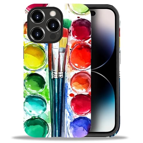 Schutzhülle kompatibel mit iPhone 15 Pro Max, Aquarell-Palette, Fallschutz, weich, stoßfest, für Mädchen, Frauen, Jungen, Männer, Hülle für iPhone 15 Pro Max Schutzhülle kompatibel mit iPhone 15 Pro Max, Aquarell-Palette, Fallschutz, weich, stoßfest, für Mädchen, Frauen, Jungen, Männer, Hülle für iPhone 15 Pro Max von Amasnay