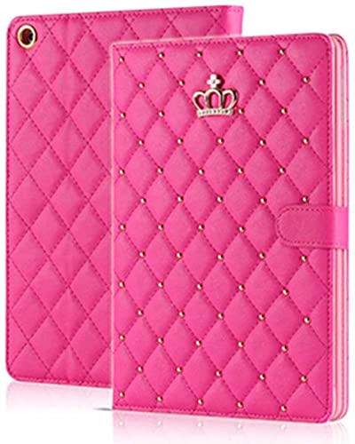 AmazFCCY iPad 10th Generation Case 10.9 Inch 2022, iPad 10 Rhinestone Crown Bling Diamond Cute PU Leather Smart Auto Sleep/Wake Stand Shockproof Case for Apple iPad 10th Gen 2022 Release (Rose Red) von AmazFCCY