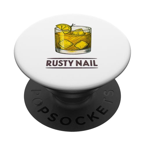 Einzigartiges rostiges Nagelgetränk im Vintage-Stil PopSockets Klebender PopGrip Einzigartiges rostiges Nagelgetränk im Vintage-Stil PopSockets Klebender PopGrip von Amazing Drink Designs Co.