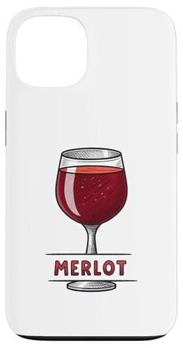 Elegante Weinliebhaber-Grafik Merlot-Thema Hülle für iPhone 13 von Amazing Drink Designs Co.