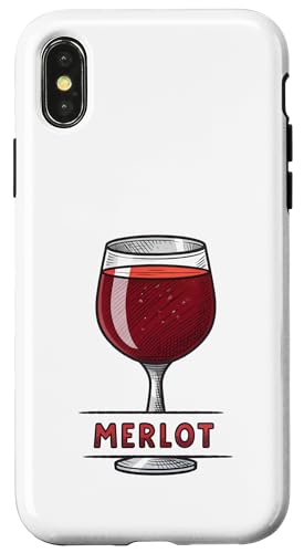 Elegante Weinliebhaber-Grafik Merlot-Thema Hülle für iPhone X/XS Elegante Weinliebhaber-Grafik Merlot-Thema Hülle für iPhone X/XS von Amazing Drink Designs Co.