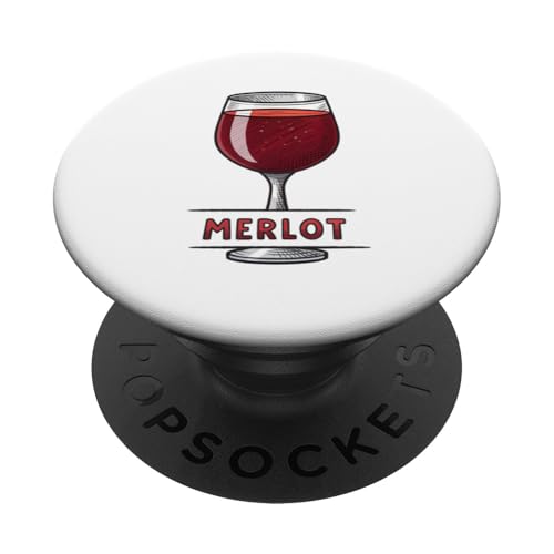 Elegante Weinliebhaber-Grafik Merlot-Thema PopSockets Klebender PopGrip Elegante Weinliebhaber-Grafik Merlot-Thema PopSockets Klebender PopGrip von Amazing Drink Designs Co.