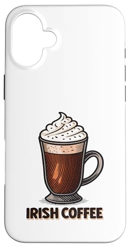 Entzückende irische Kaffee-Illustration mit Schlagsahne Hülle für iPhone 16 Plus Entzückende irische Kaffee-Illustration mit Schlagsahne Hülle für iPhone 16 Plus von Amazing Drink Designs Co.