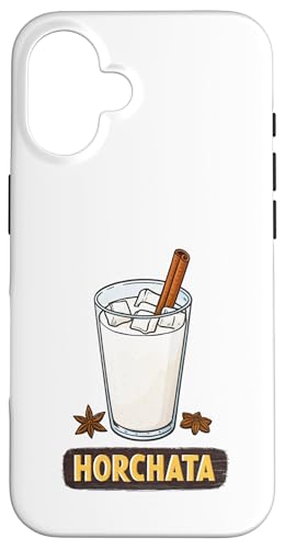 Erfrischendes Horchata-Getränk mit Zimt-Illustration Hülle für iPhone 16 Erfrischendes Horchata-Getränk mit Zimt-Illustration Hülle für iPhone 16 von Amazing Drink Designs Co.