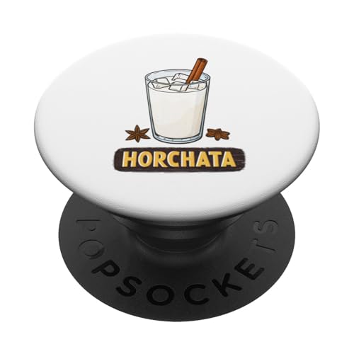 Erfrischendes Horchata-Getränk mit Zimt-Illustration PopSockets Klebender PopGrip Erfrischendes Horchata-Getränk mit Zimt-Illustration PopSockets Klebender PopGrip von Amazing Drink Designs Co.