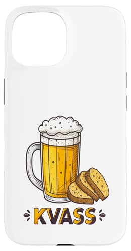 Erfrischendes Kwas-Getränk mit Brot-Illustration Hülle für iPhone 15 Erfrischendes Kwas-Getränk mit Brot-Illustration Hülle für iPhone 15 von Amazing Drink Designs Co.