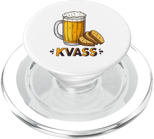 Erfrischendes Kwas-Getränk mit Brot-Illustration PopSockets PopGrip für MagSafe Erfrischendes Kwas-Getränk mit Brot-Illustration PopSockets PopGrip für MagSafe von Amazing Drink Designs Co.
