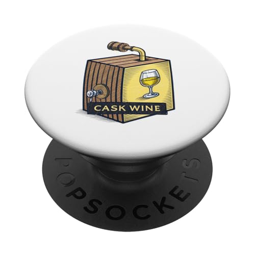Fass Classic Weinfass mit Glas Wein PopSockets Klebender PopGrip Fass Classic Weinfass mit Glas Wein PopSockets Klebender PopGrip von Amazing Drink Designs Co.