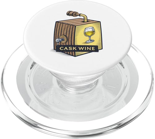 Fass Classic Weinfass mit Glas Wein PopSockets PopGrip für MagSafe Fass Classic Weinfass mit Glas Wein PopSockets PopGrip für MagSafe von Amazing Drink Designs Co.
