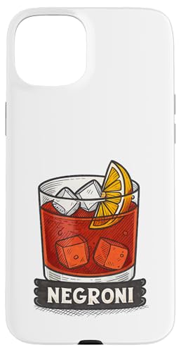 Klassische Negroni-Cocktail-Illustration mit Orangenscheibe Hülle für iPhone 15 Plus Klassische Negroni-Cocktail-Illustration mit Orangenscheibe Hülle für iPhone 15 Plus von Amazing Drink Designs Co.