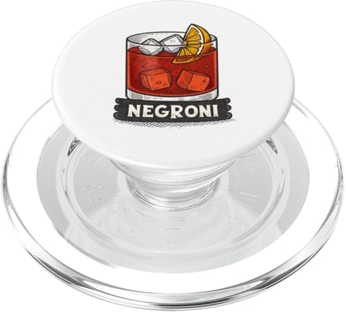 Klassische Negroni-Cocktail-Illustration mit Orangenscheibe PopSockets PopGrip für MagSafe Klassische Negroni-Cocktail-Illustration mit Orangenscheibe PopSockets PopGrip für MagSafe von Amazing Drink Designs Co.