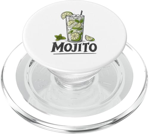 Klassisches Mojito-Getränk mit Limetten-Illustration PopSockets PopGrip für MagSafe Klassisches Mojito-Getränk mit Limetten-Illustration PopSockets PopGrip für MagSafe von Amazing Drink Designs Co.