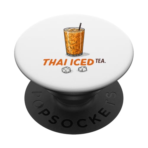 Köstliche erfrischende thailändische Eistee-Illustration PopSockets Klebender PopGrip Köstliche erfrischende thailändische Eistee-Illustration PopSockets Klebender PopGrip von Amazing Drink Designs Co.