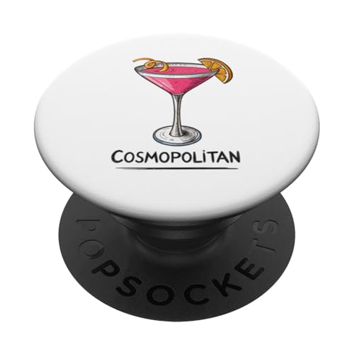 Lebendige rosa Cosmopolitan Cosmo Cocktail Illustration PopSockets Klebender PopGrip Lebendige rosa Cosmopolitan Cosmo Cocktail Illustration PopSockets Klebender PopGrip von Amazing Drink Designs Co.