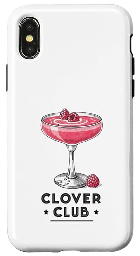 Liebhaber von Retro Clover Club Cocktails Hülle für iPhone X/XS Liebhaber von Retro Clover Club Cocktails Hülle für iPhone X/XS von Amazing Drink Designs Co.
